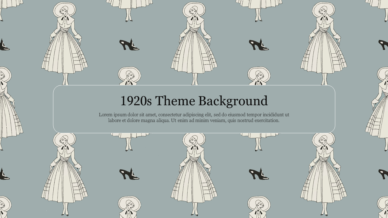 Best 1920s Theme Background Presentation Template 
